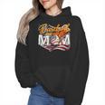 Vintage American Flag Baseball Mom Patriotic 4th July Wmen Hoodie