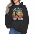 Vintage Baseball Mom Mom Baseball Lover Wmen Hoodie