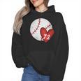 Womens Custom Baseball Mom Number 72 Heart For Mom Mommy Wmen Hoodie