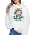 Artsy Baseball Mom Flowers Unique Game Day Ball Distressed Wmen Hoodie