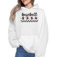 Baseball Mama Retro Groovy Baseball Mom Mother Game Day Wmen Hoodie