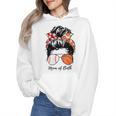 Baseball Mom Basketball Mom Of Both Messy Bun Mother's Day Wmen Hoodie Baseball Mom Basketball Mom Of Both Messy Bun Mother's Day Wmen Hoodie
