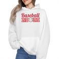 Baseball Mom Cute Mother Fans Baseball Graphic Raglan Baseball Tee Wmen Hoodie