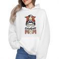 Baseball Mom Game Day Messy Bun Leopard Mother's Day Wmen Hoodie Baseball Mom Game Day Messy Bun Leopard Mother's Day Wmen Hoodie