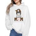 Baseball Mom Women Messy Bun Leopard Mother's Day Wmen Hoodie Baseball Mom Women Messy Bun Leopard Mother's Day Wmen Hoodie