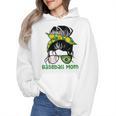 Brazil Baseball Mom Messy Bun Wmen Hoodie Brazil Baseball Mom Messy Bun Wmen Hoodie