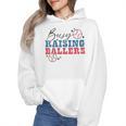 Busy Raising Ballers Retro Groovy Baseball Mom Outfit Wmen Hoodie Busy Raising Ballers Retro Groovy Baseball Mom Outfit Wmen Hoodie
