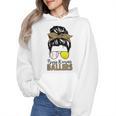 Busy Raising Ballers Tennis Baseball Mom Messy Bun Leopard Wmen Hoodie Busy Raising Ballers Tennis Baseball Mom Messy Bun Leopard Wmen Hoodie