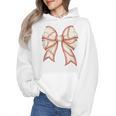Coquette Bow Baseball Mama Baseball Mom Women Wmen Hoodie Coquette Bow Baseball Mama Baseball Mom Women Wmen Hoodie