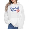 Cute Baseball Mom Heart Matching Mama Mother's Day Women's Wmen Hoodie