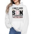 I Don't Care If My Son Is Embarrassed Baseball Mom Wmen Hoodie