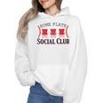 Home Plate Social Club Softball Season Baseball Mom Wmen Hoodie Home Plate Social Club Softball Season Baseball Mom Wmen Hoodie
