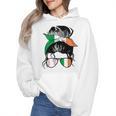 Ireland Baseball Mom Messy Bun Irish Baseball Girl Wmen Hoodie Ireland Baseball Mom Messy Bun Irish Baseball Girl Wmen Hoodie