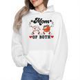 Mom Of Both Basketball Baseball Mom Wmen Hoodie