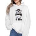 Mom Of Both Volleyball And Baseball Mom For Women Messy Bun Wmen Hoodie Mom Of Both Volleyball And Baseball Mom For Women Messy Bun Wmen Hoodie