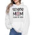 Proud Senior Baseball Mom Senior 2024 Class Leopard Game Day Wmen Hoodie