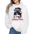 Puerto Rico Baseball Mom Messy Bun Boricua Wmen Hoodie Puerto Rico Baseball Mom Messy Bun Boricua Wmen Hoodie