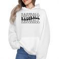 Retro Baseball Mama Groovy Baseball Mom Wmen Hoodie