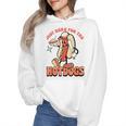 Retro Just Here For The Hotdogs Baseball Mom Sport Lover Wmen Hoodie