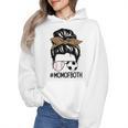 Soccer Baseball Mom Of Both Messy Bun Leopard Mother's Day Wmen Hoodie Soccer Baseball Mom Of Both Messy Bun Leopard Mother's Day Wmen Hoodie