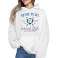 Spring 2024 Season Cute Baseball Mom Home Plate Social Club Wmen Hoodie Spring 2024 Season Cute Baseball Mom Home Plate Social Club Wmen Hoodie