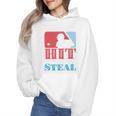I Teach My Kid Baseball Mom Vintage Coach Baseball Wmen Hoodie