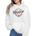 Vintage Baseball Mom Ballpark Momma Baseball Lover Wmen Hoodie
