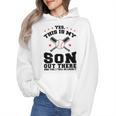 Yes This Is My Son Out There Baseball Mom Wmen Hoodie Yes This Is My Son Out There Baseball Mom Wmen Hoodie