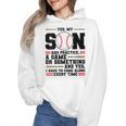 Yes Son Has Practice a Game Baseball Mom Wmen Hoodie