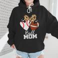 Ball Mom Football Baseball Mom Heart Wmen Hoodie