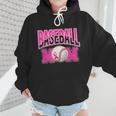 BASEBALL MOM BREAST CANCER RIBBON PINK SPORTS MOM Wmen Hoodie BASEBALL MOM BREAST CANCER RIBBON PINK SPORTS MOM Wmen Hoodie