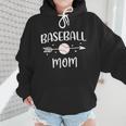 Baseball Mom Cute Grandson Player Arrow Heart Family Wmen Hoodie