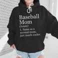 Baseball Mom Definition Sarcastic Sports Wmen Hoodie Baseball Mom Definition Sarcastic Sports Wmen Hoodie
