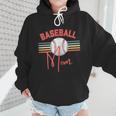 BASEBALL MOM Fun RETRO LOOK Wmen Hoodie