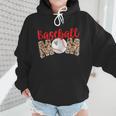 Baseball Mom Leopard Print Cute Mother's Day Sport Lover Wmen Hoodie
