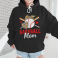 Baseball Mom Leopard Heart Mother's Day Girls Wmen Hoodie Baseball Mom Leopard Heart Mother's Day Girls Wmen Hoodie