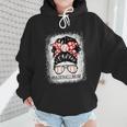 Baseball Mom Messy Bun Hair Player Mom Wmen Hoodie Baseball Mom Messy Bun Hair Player Mom Wmen Hoodie