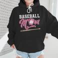 Baseball Mom Pink Ribbon Breast Cancer Awareness Fighters Wmen Hoodie
