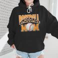 Baseball Mom Sports Orange Wmen Hoodie