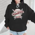 Baseball Mom Vintage Retro Game Day Son Supporter Fan Wmen Hoodie