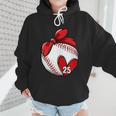 Custom Baseball Mom Number 25 Heart For Mom Mommy Wmen Hoodie Custom Baseball Mom Number 25 Heart For Mom Mommy Wmen Hoodie