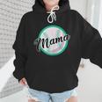 Cute Mama Script Font On Baseball Mom Wmen Hoodie