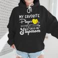 My Favorite Player Calls Me Stepmom Softball Baseball Mom Wmen Hoodie