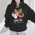 Game Day Vibes Football Baseball Mom Heart Wmen Hoodie Game Day Vibes Football Baseball Mom Heart Wmen Hoodie