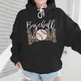 Leopard Baseball Mom Matching Baseball Mama Family Matching Wmen Hoodie