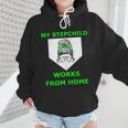 Messy Bun Baseball Mom My Stepchild Works From Home Wmen Hoodie