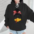 Messy Bun Baseball Mom Turkey Face Matching Thanksgiving Wmen Hoodie