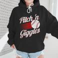 Pitch 'n Giggles Baseball Player Women Baseball Mom Wmen Hoodie Pitch 'n Giggles Baseball Player Women Baseball Mom Wmen Hoodie