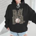 Play Ball Women Graphic Baseball Mom Baseball Wmen Hoodie