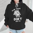 Rub Some Dirt On It Cute Girls Retro Baseball Mom Softball Wmen Hoodie